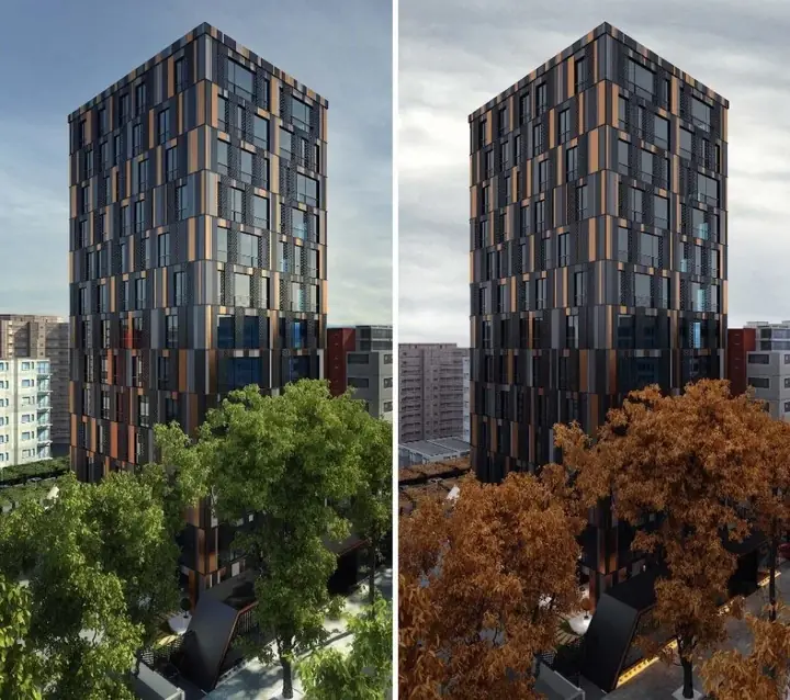A1 Residence mimari görselleştirmesi 1